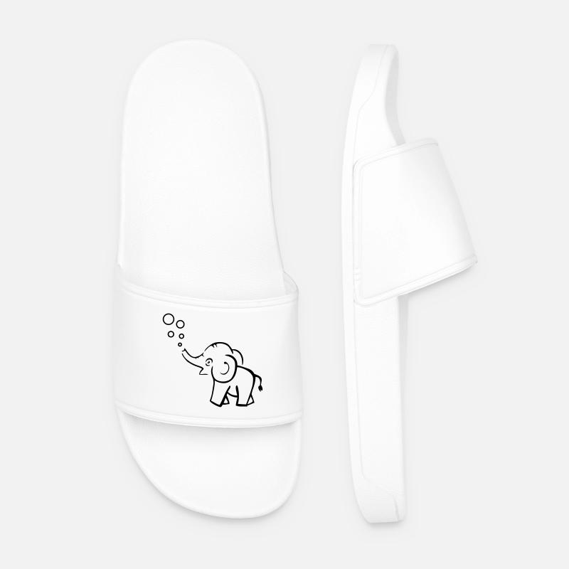 elephant - Men’s Pool Sliders - white