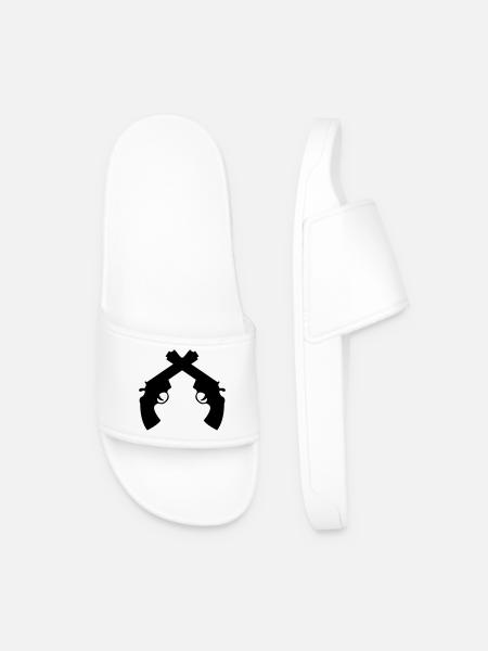 Police - Policeman - Cop - Policier - Polizei - Men’s Pool Sliders - white