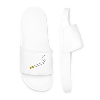 Smoking cigarette - Men’s Pool Sliders - white - Front