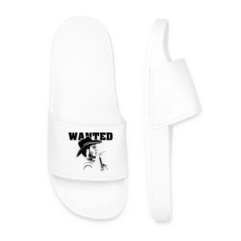 Symbole de cowboy recherché Logo Symbole de l’Ouest - Claquettes Homme - blanc - Devant