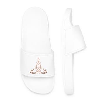 Celtic Motherhood Symbol Mutter mit zwei Kindern - Männer Badelatschen - Weiß - Vorne