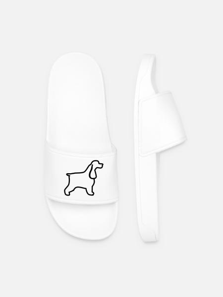 Plan cocker anglais - Claquettes Homme - blanc