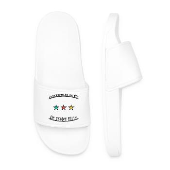 EVJF. JUST MARRIED. VIVE LES MARIES - Claquettes Homme - blanc - Devant