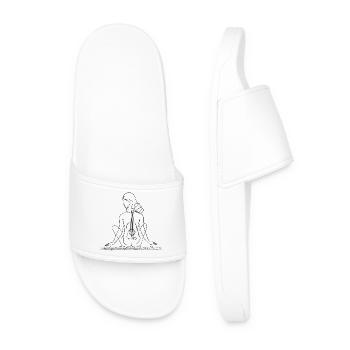 La musique a été ma première oneline de guitare de fille d’amour - Claquettes Homme - blanc - Devant