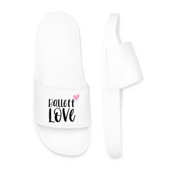 Ballett Love Ballerina Balletttänzerin Geschenk - Männer Badelatschen - Weiß - Vorne