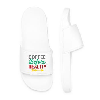 Le café avant la réalité - Claquettes Homme - blanc - Devant