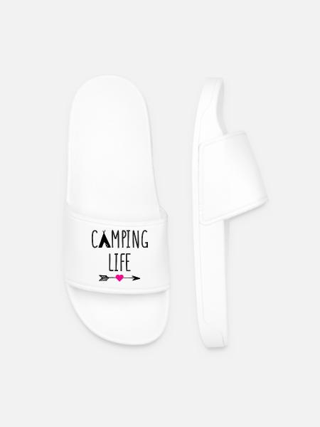 Camping Life - Men’s Pool Sliders - white