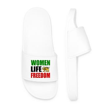 Women life freedom - Männer Badelatschen - Weiß - Vorne