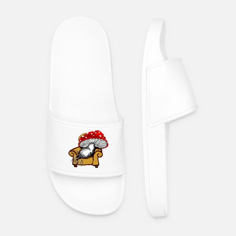 Pilz - Männer Badelatschen - Weiß