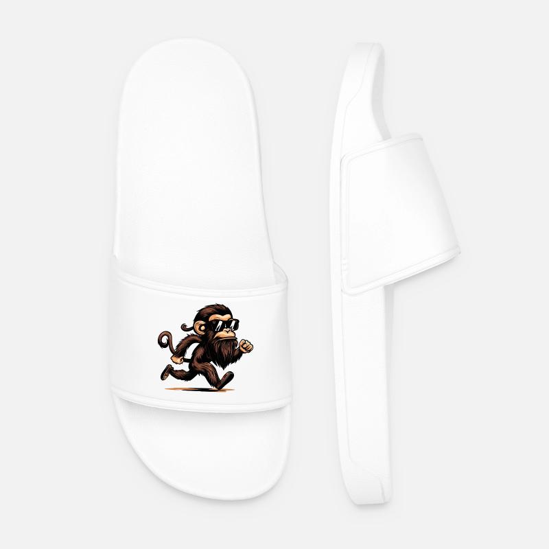 Singe en cours d’exécution - Claquettes Homme - blanc