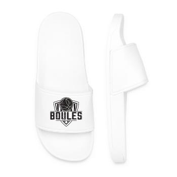 Boule boule boules pour bouler pétanque - Claquettes Homme - blanc - Devant