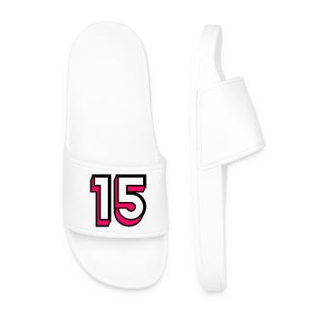 15. 15 ANS. 15e ANNIVERSAIRE. ANNIVERSAIRE 15 ANS. - Claquettes Homme - blanc - Devant