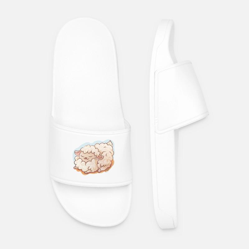 Come what wool. - Men’s Pool Sliders - white