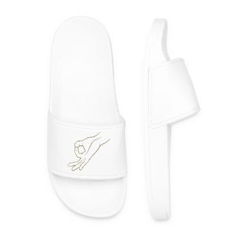 Trou de signalisation manuelle dans un jeu d’enfant - Claquettes Homme - blanc - Devant