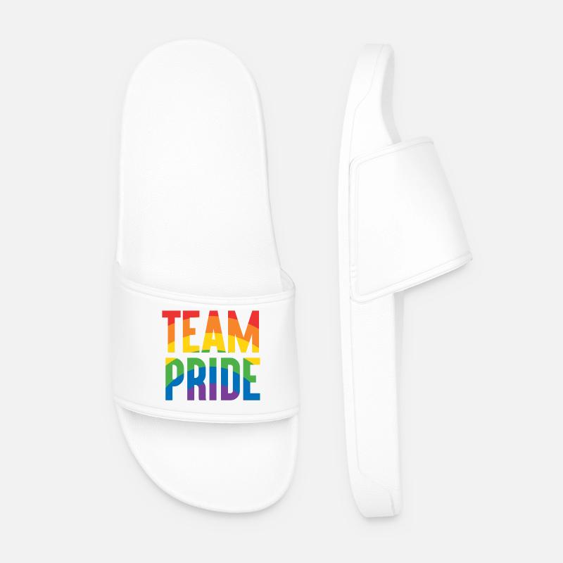 Pride Month LGBT - Team Pride - Männer Badelatschen - Weiß