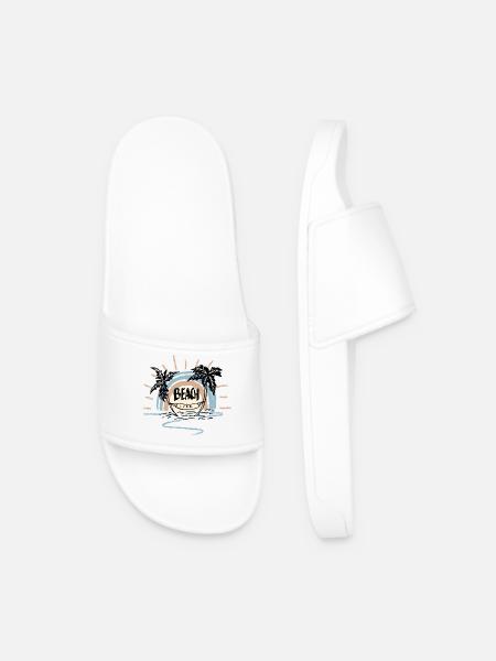 Beach Life Sunrise Arc - Men’s Pool Sliders - white