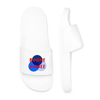 BONNE ANNEE. SAINT SYLVESTRE. NOUVELLE ANNÉE - Claquettes Homme - blanc - Devant