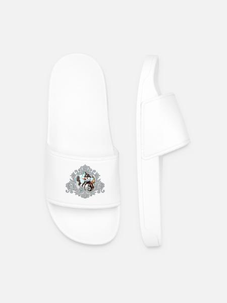 Snowman in time! - Men’s Pool Sliders - white
