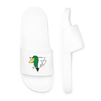 Canard coloré en design géométrique - Claquettes Homme - blanc - Devant