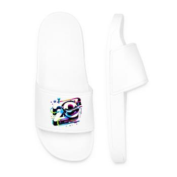 Anniversaire 20 ans Geek gamer 3D - Claquettes Homme - blanc - Devant