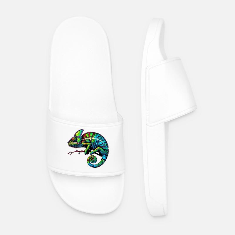 Chamäleon - Männer Badelatschen - Weiß