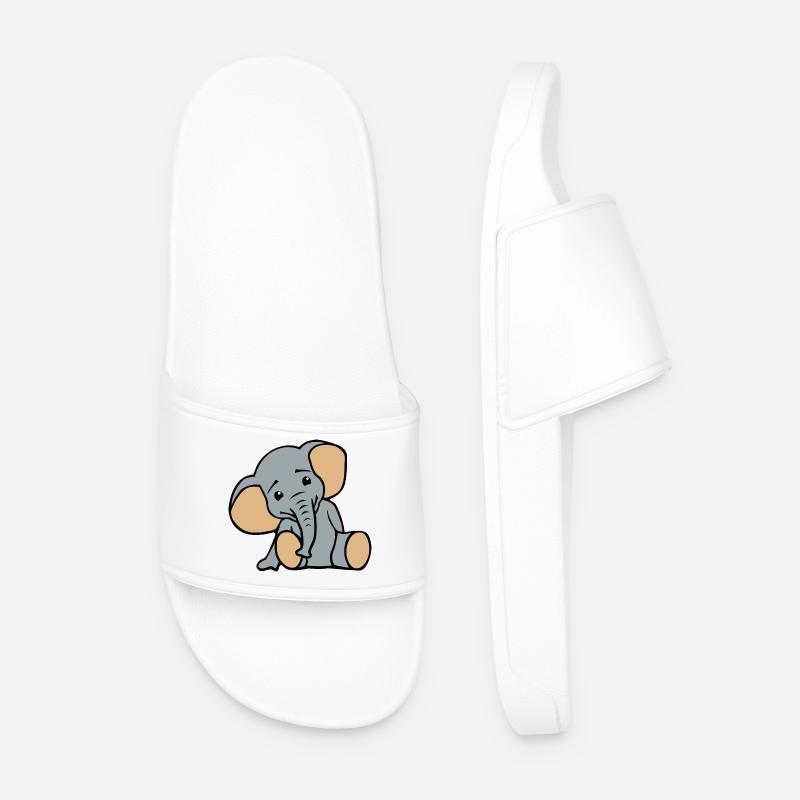 Niedlicher kleiner Elefant - Männer Badelatschen - Weiß