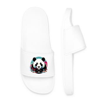 Panda - Männer Badelatschen - Weiß - Vorne