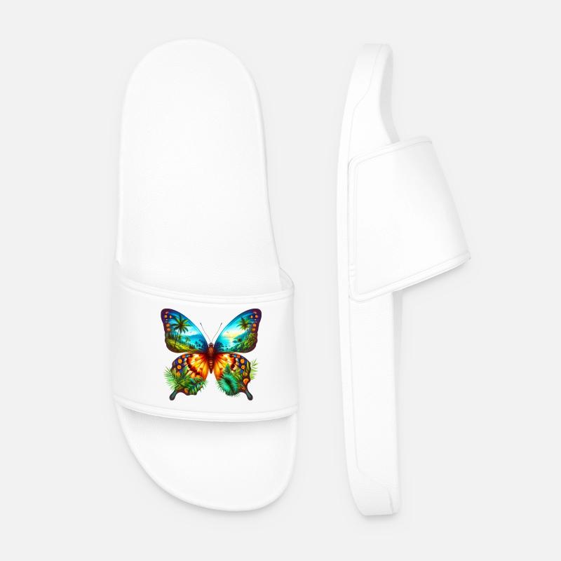 Butterfly - Men’s Pool Sliders - white