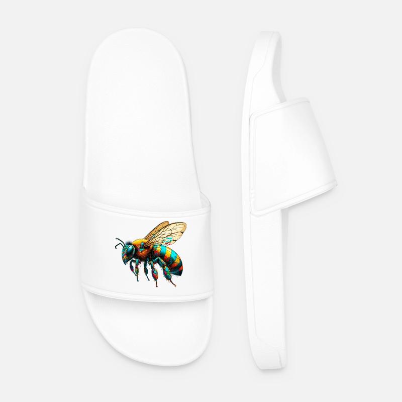 Bee - Men’s Pool Sliders - white