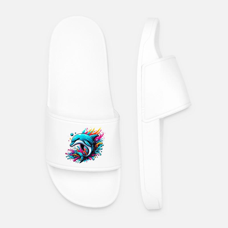 Dolphin - Men’s Pool Sliders - white