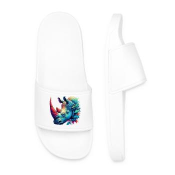 Rhinocéros - Claquettes Homme - blanc - Devant