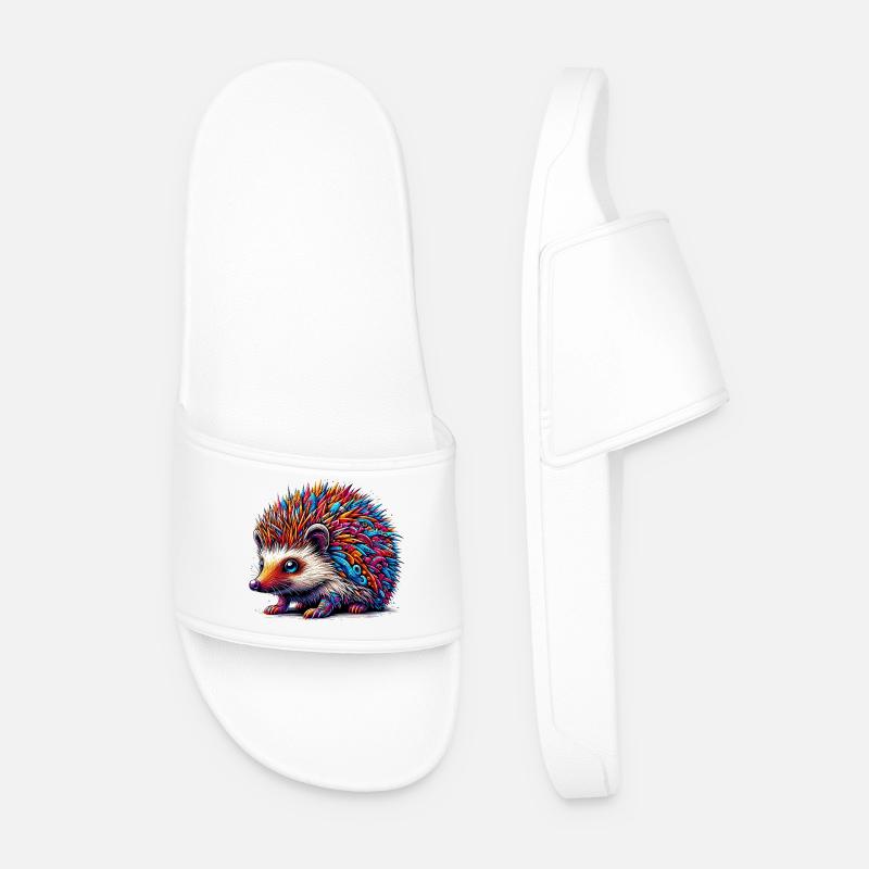 Hedgehog - Men’s Pool Sliders - white
