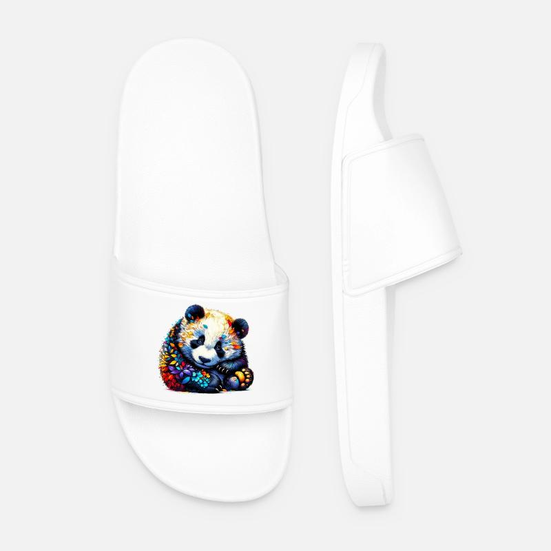 Panda - Männer Badelatschen - Weiß
