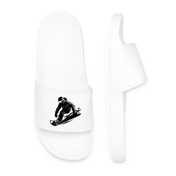 Snowboarder - Männer Badelatschen - Weiß - Vorne