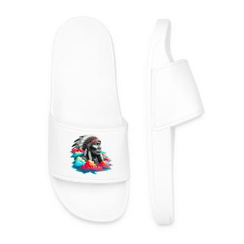 American Indian American - Men’s Pool Sliders - white - Front