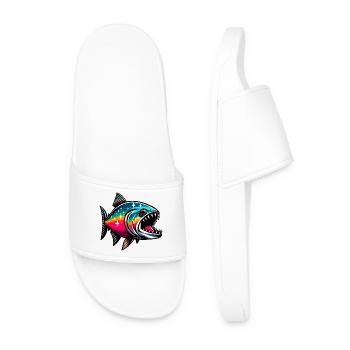 Piranha - Men’s Pool Sliders - white - Front