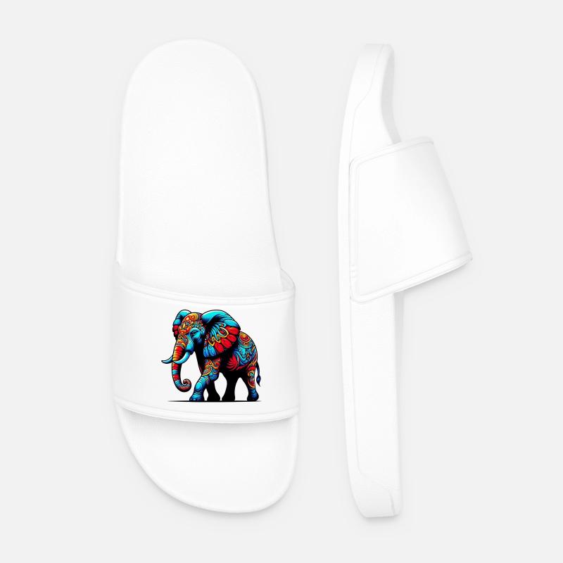Elephant - Men’s Pool Sliders - white