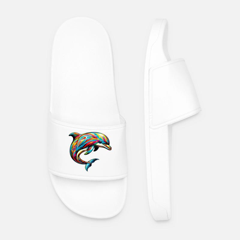 Delfin - Männer Badelatschen - Weiß