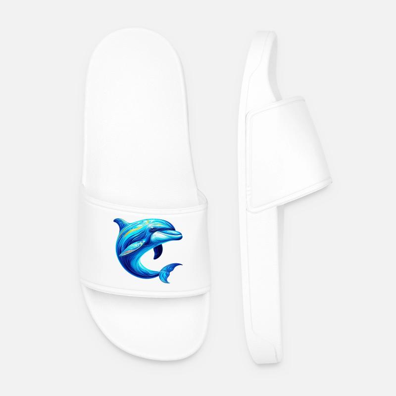 Delfin - Männer Badelatschen - Weiß