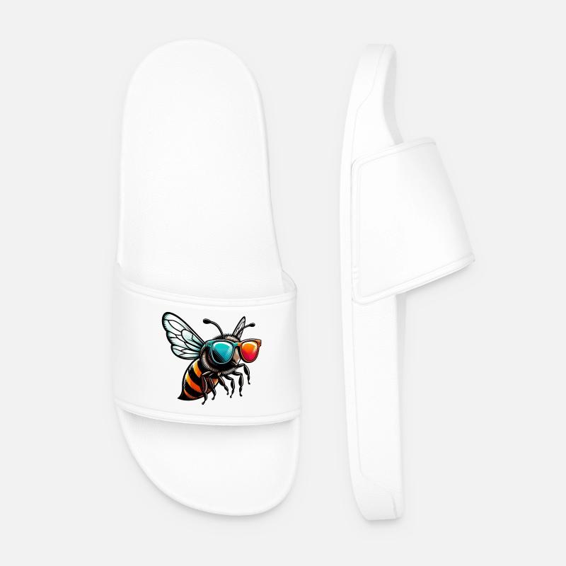 Biene - Männer Badelatschen - Weiß