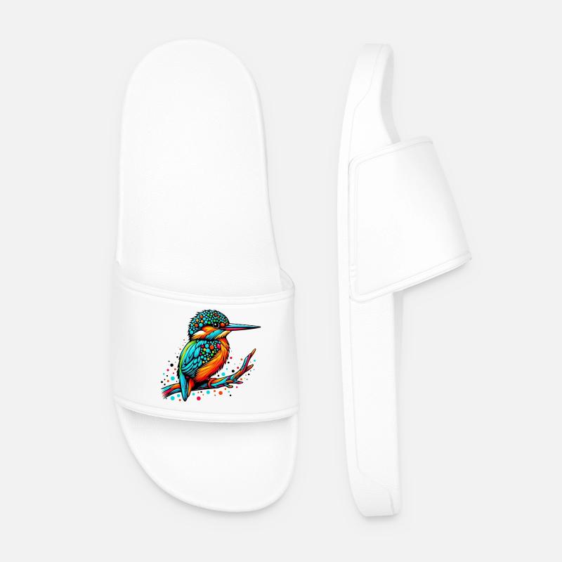 Eisvogel - Männer Badelatschen - Weiß