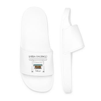 Tokyo, Shiba Daijingu Shrine, drawing Japan - Men’s Pool Sliders - white - Front