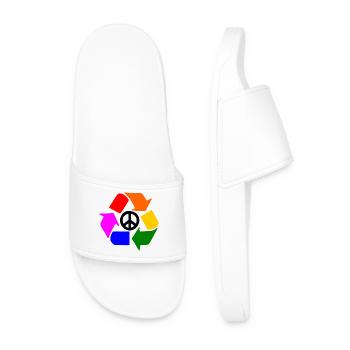 Peace sign - Men’s Pool Sliders - white - Front