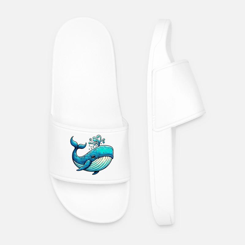 Wal - Männer Badelatschen - Weiß