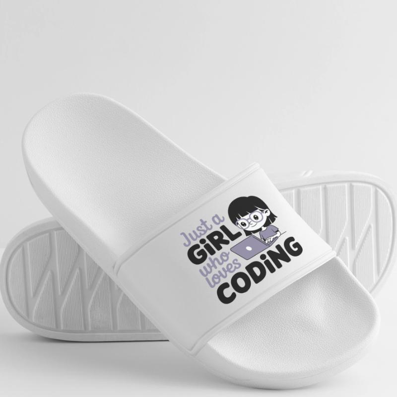 Juste une fille qui aime coder Claquettes Homme