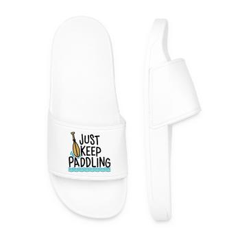 Just Keep Paddling - Männer Badelatschen - Weiß - Vorne