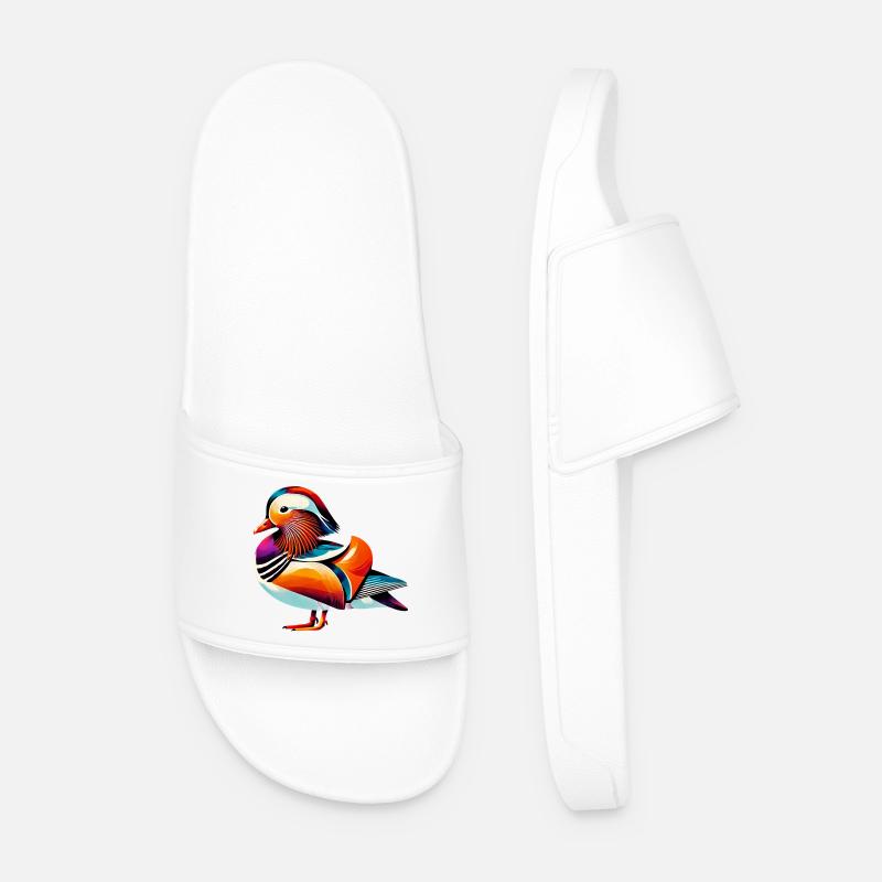 Mandarin duck - Men’s Pool Sliders - white