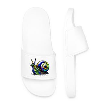 Schnecke - Männer Badelatschen - Weiß - Vorne