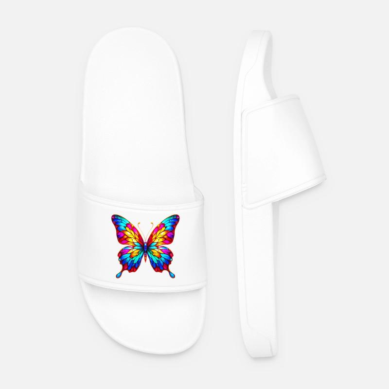 Butterfly - Men’s Pool Sliders - white