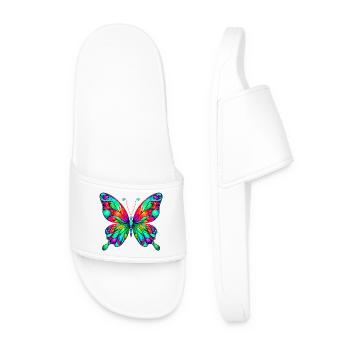 Schmetterling - Männer Badelatschen - Weiß - Vorne